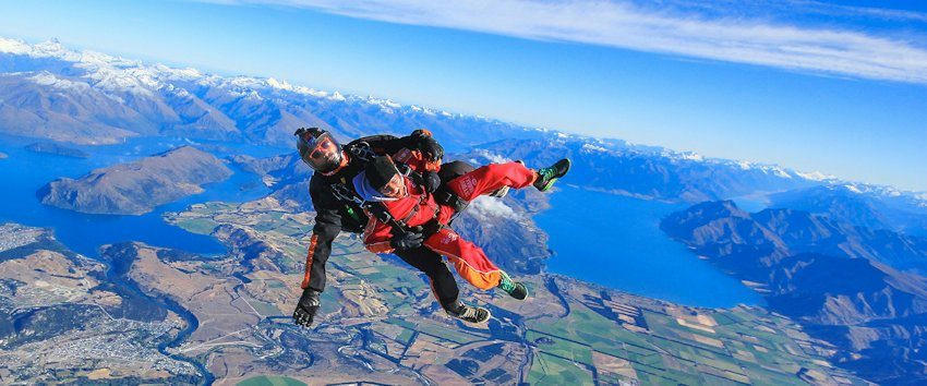 Sky Diving over Otago