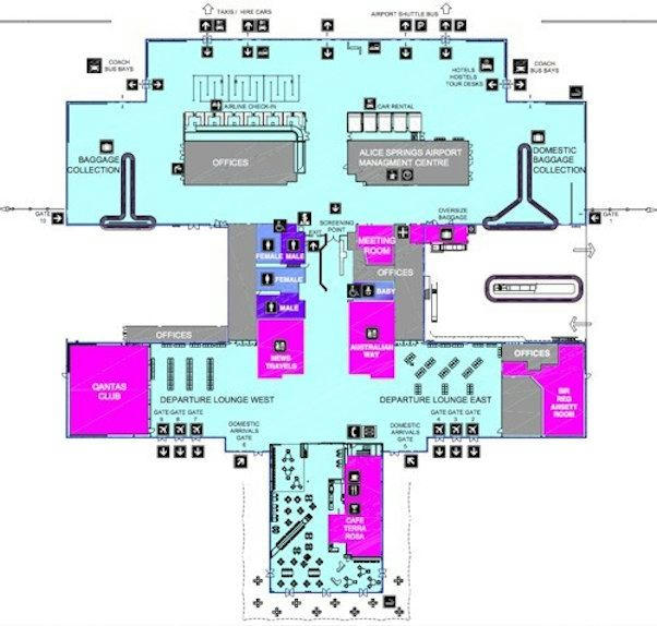 Car rental Alice Springs Airport – terminal map
