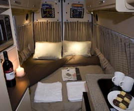 The 2 Berth ST Double bed set-up.