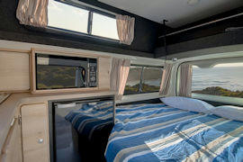 Camperman Australia 2 berth Deluxe Campervan Bed view