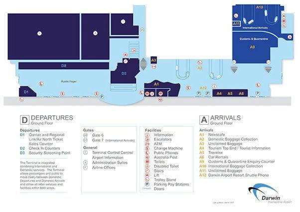 Darwin Airport Terminal Map