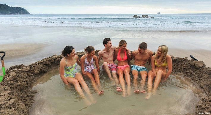 Hot Water Beach on Coromandel Peninsula